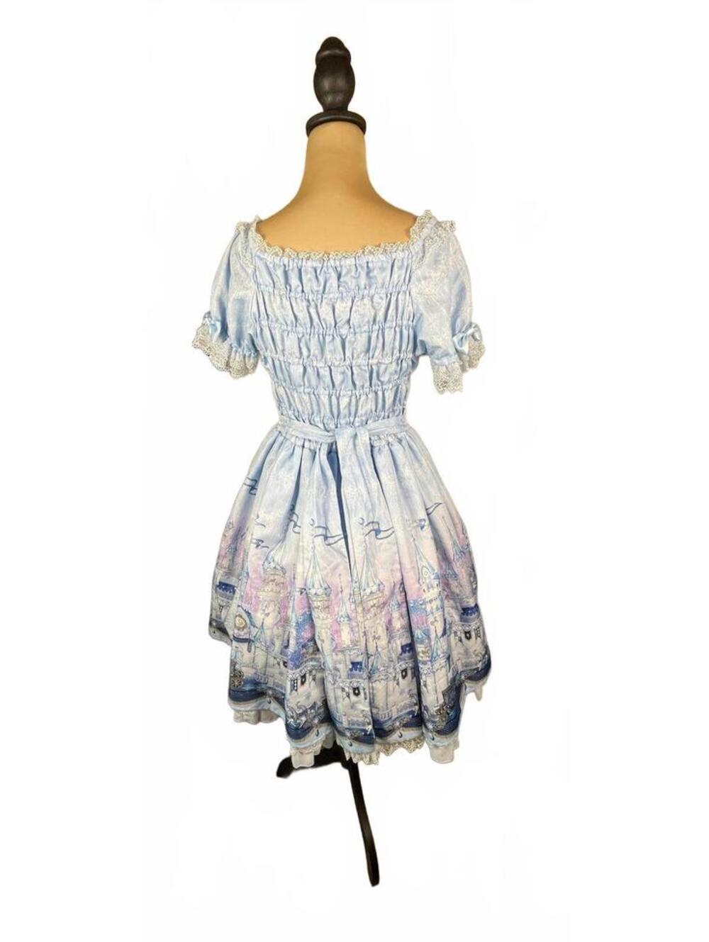 Angelic Pretty Castle Mirage Print Lolita Dress-Sax Blue 2015 Perfect in Disney! - Picture 14 of 15